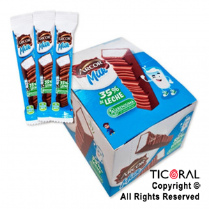 TABLETA DE CHOCOLATE CON LECHE Y CHOCOLATE BLANCO RELLENA X 20 unidades X 1